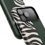 Zebra Print x Emerald Green Phone Case