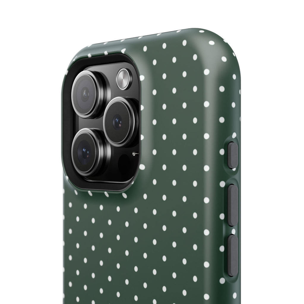 Emerald Green Polka Dots Phone Case