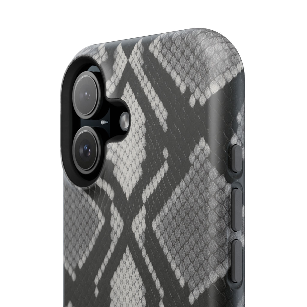 Grey Snakeskin Print Phone Case