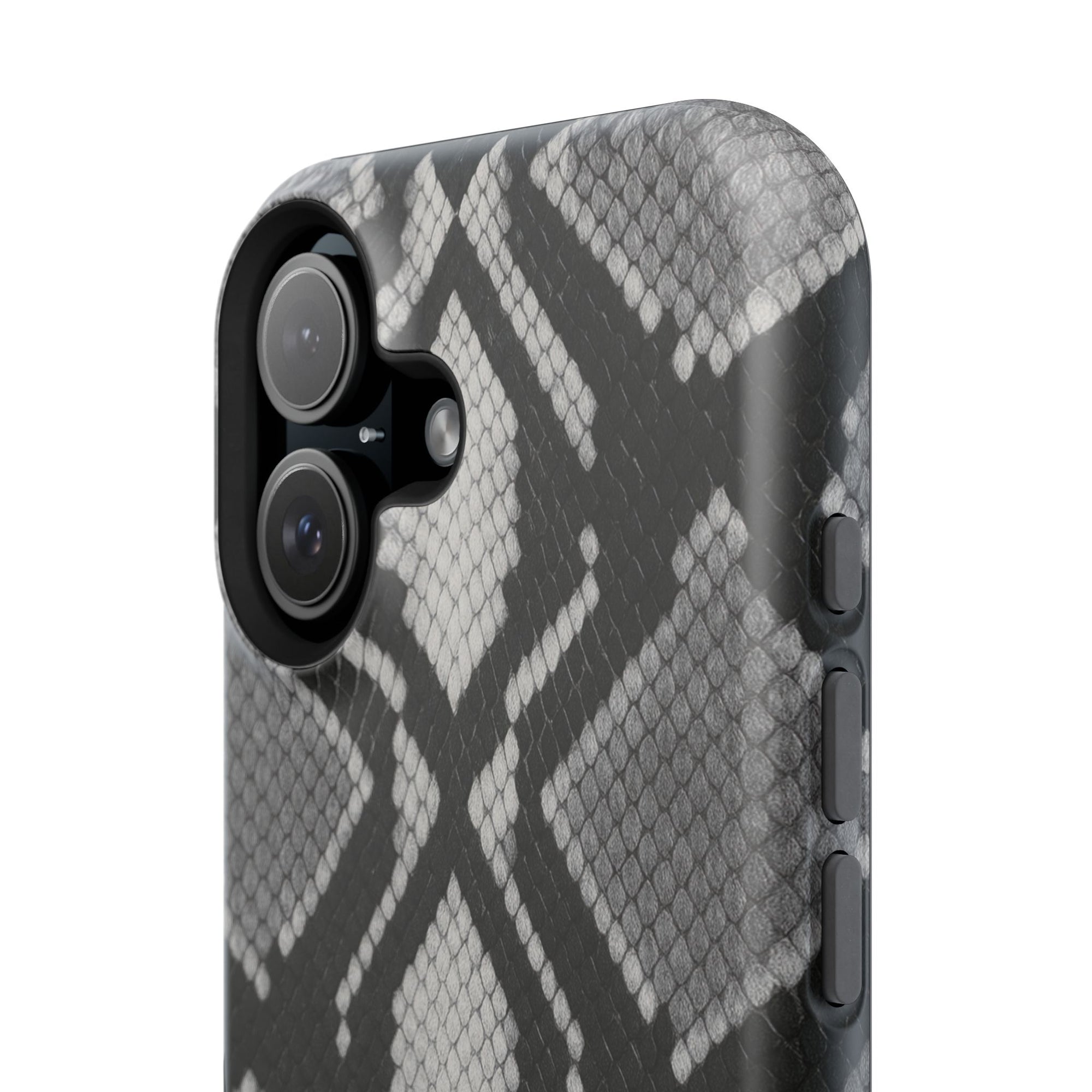 Grey Snakeskin Print Phone Case