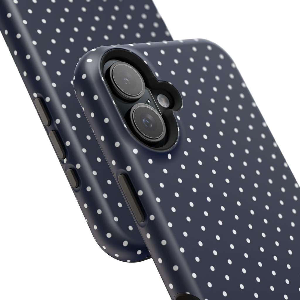 Navy Blue Polka Dots Phone Case