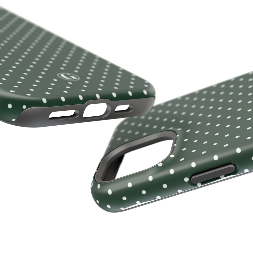 Emerald Green Polka Dots Phone Case
