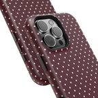 Burgundy Polka Dots Phone Case
