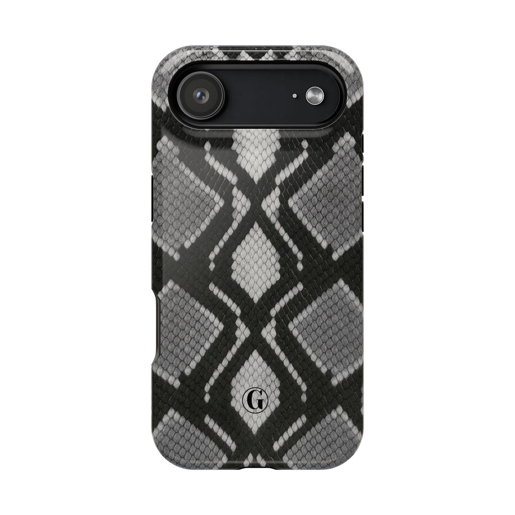 Grey Snakeskin Print Phone Case