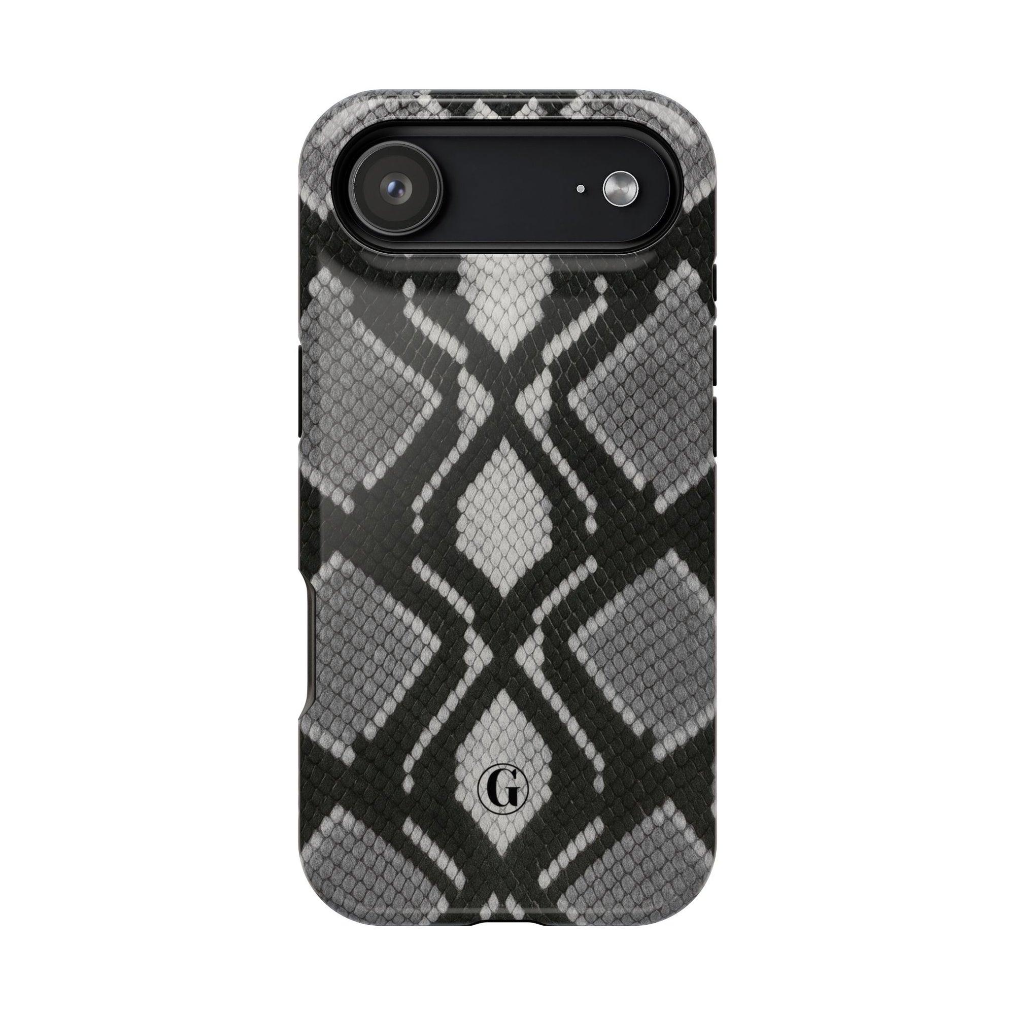 Grey Snakeskin Print Phone Case