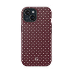 Burgundy Polka Dots Phone Case