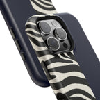 Zebra Print x Navy Blue Phone Case