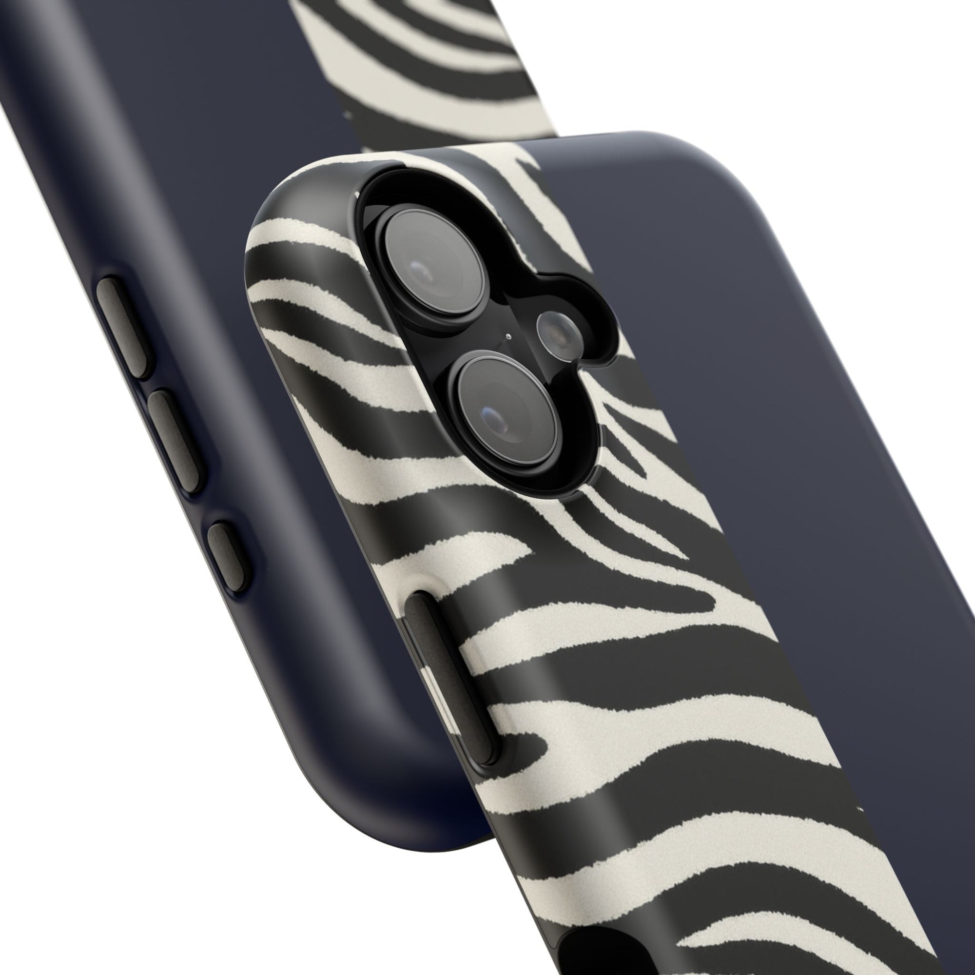 Zebra Print x Navy Blue Phone Case