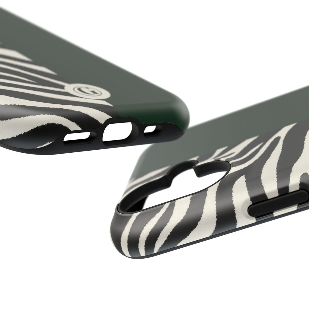 Zebra Print x Emerald Green Phone Case