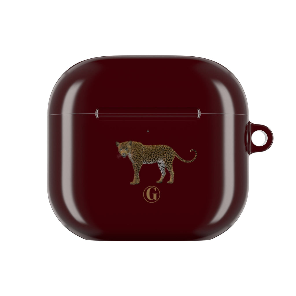 Burgundy Panther AirPod Cases