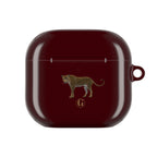 Burgundy Panther AirPod Cases