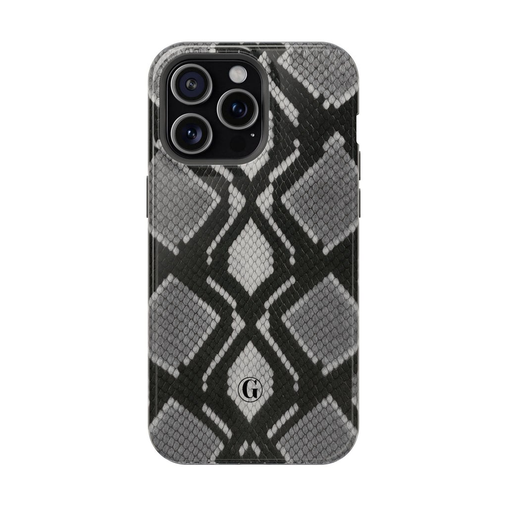 Grey Snakeskin Print Phone Case