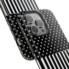 B&W Polka Dots x Stripes Phone Case