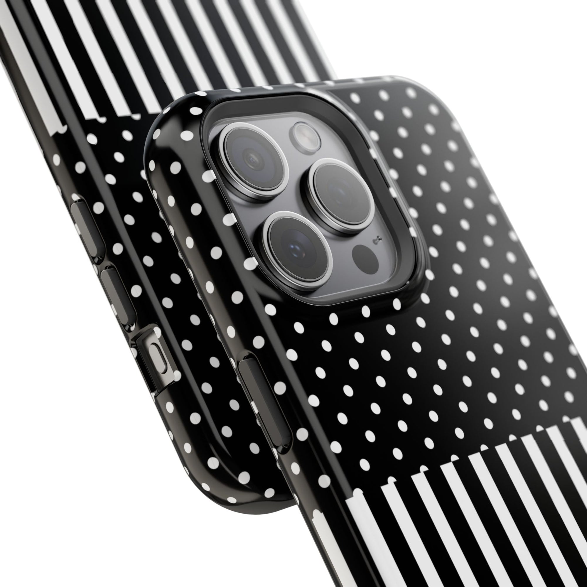 B&W Polka Dots x Stripes Phone Case