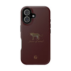 Burgundy 'Peace of Mind' Panther Phone Case