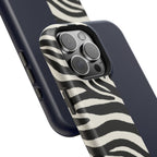 Zebra Print x Navy Blue Phone Case
