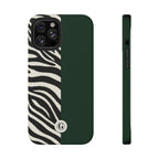 Zebra Print x Emerald Green Phone Case