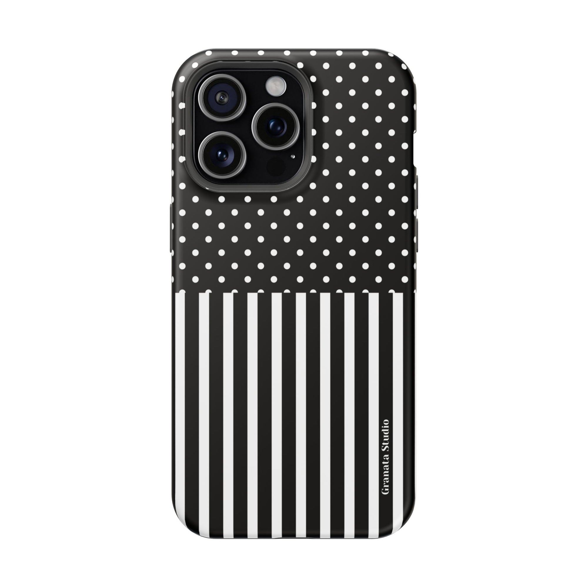 B&W Polka Dots x Stripes Phone Case