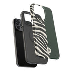 Zebra Print x Emerald Green Phone Case