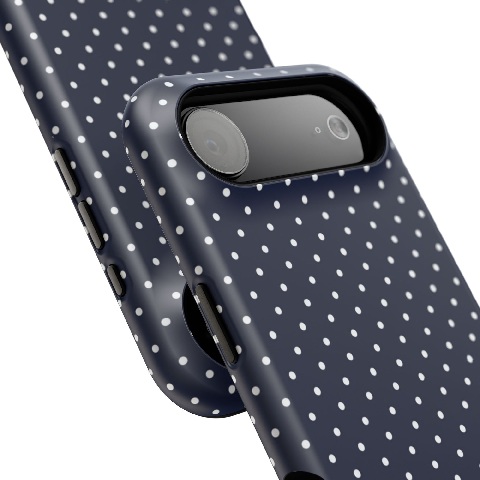 Navy Blue Polka Dots Phone Case