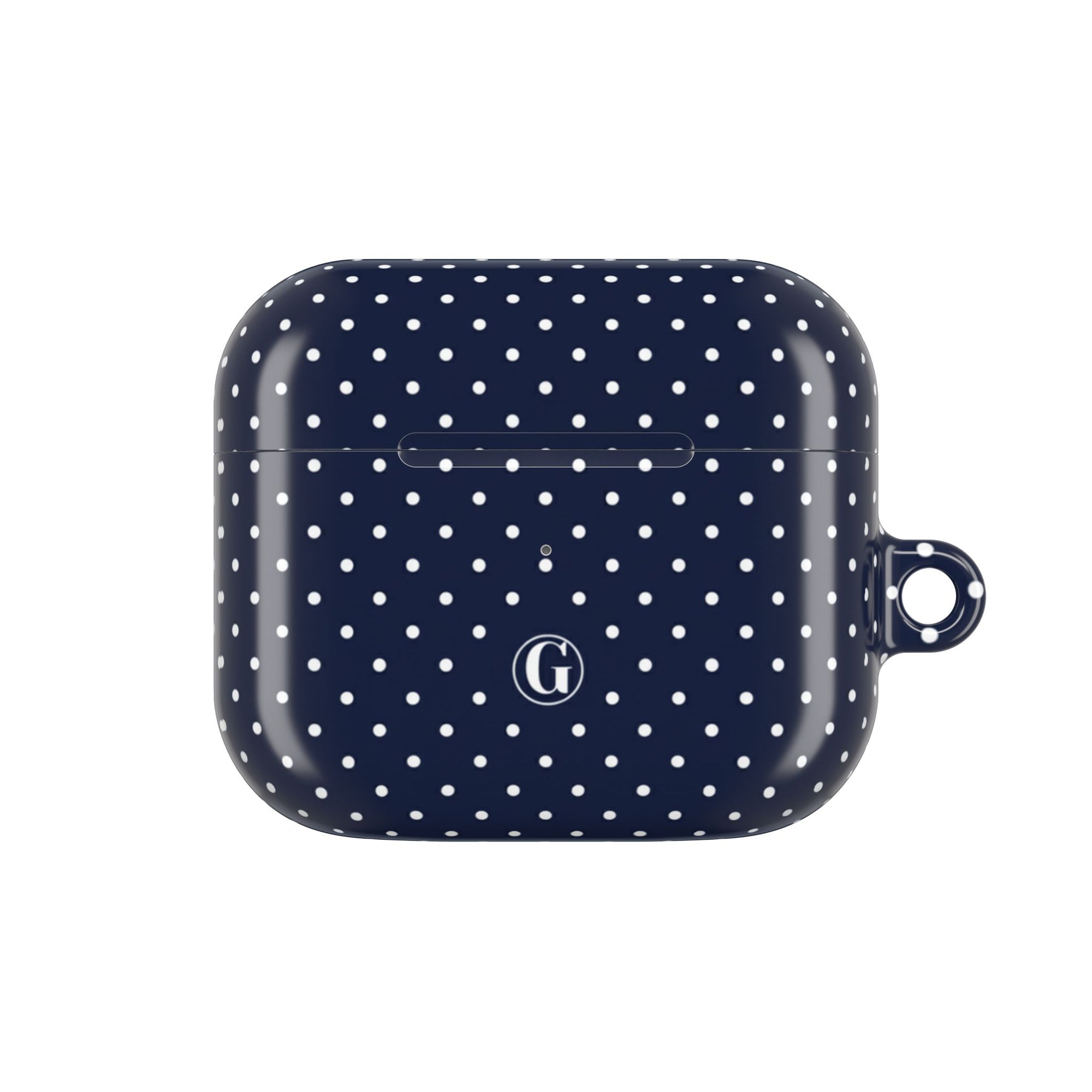 Navy Blue Polka Dot AirPod Case