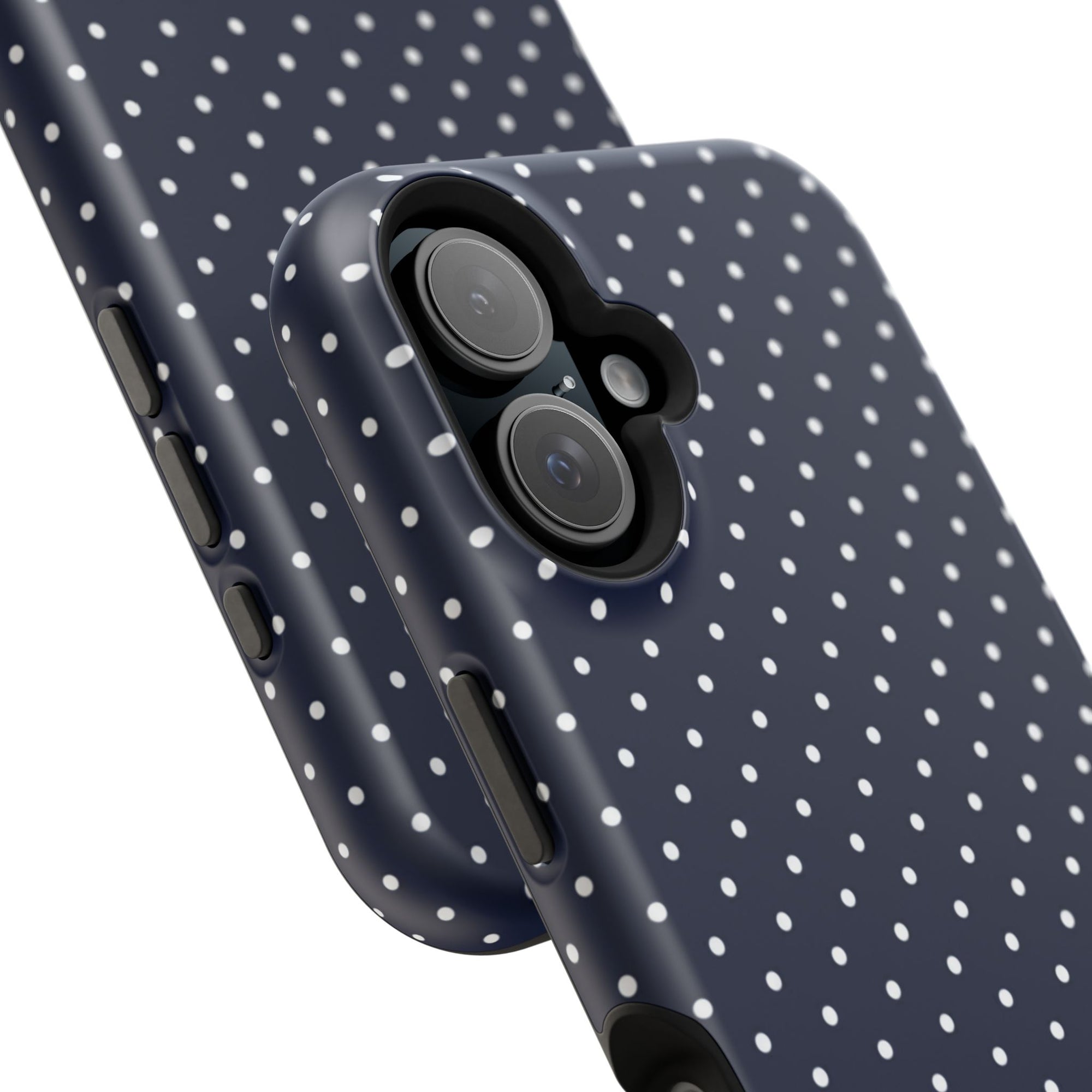 Navy Blue Polka Dots Phone Case