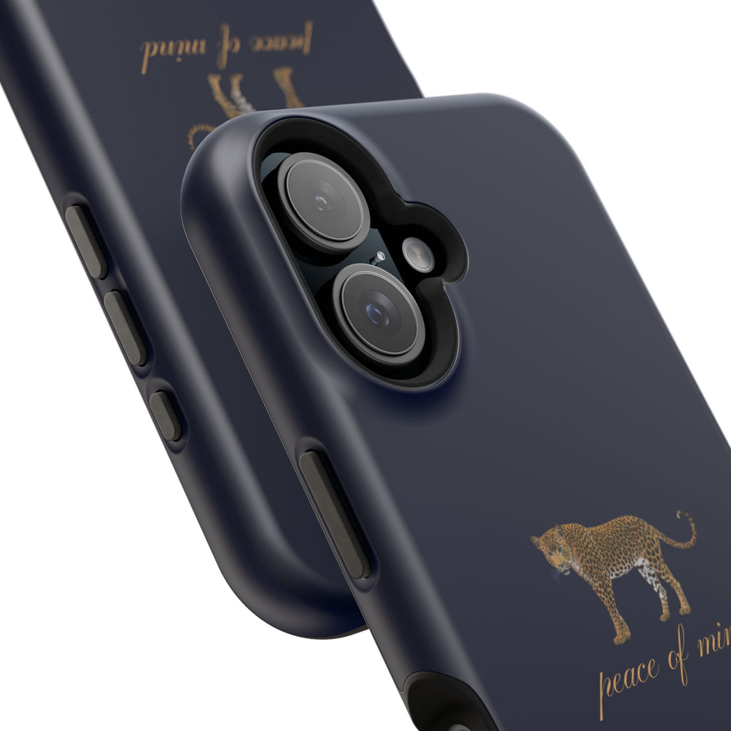 Navy Blue 'Peace of Mind' Panther Phone Case
