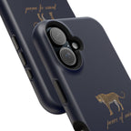 Navy Blue 'Peace of Mind' Panther Phone Case