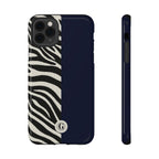 Zebra Print x Navy Blue Phone Case