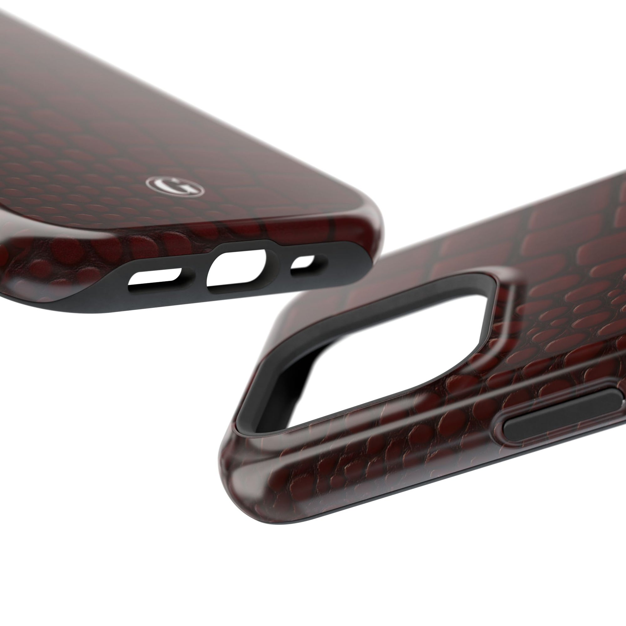 Burgundy Crocodile Print Phone Case