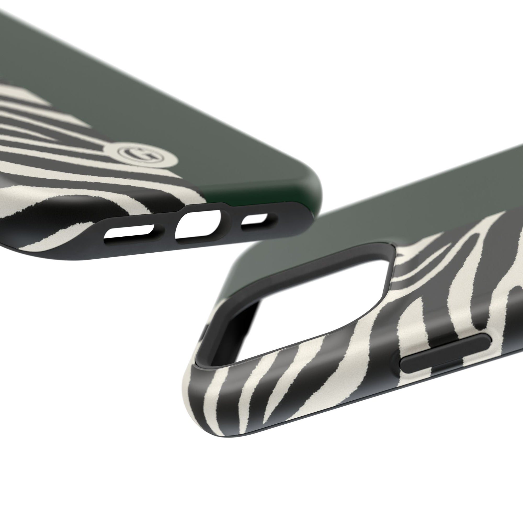 Zebra Print x Emerald Green Phone Case