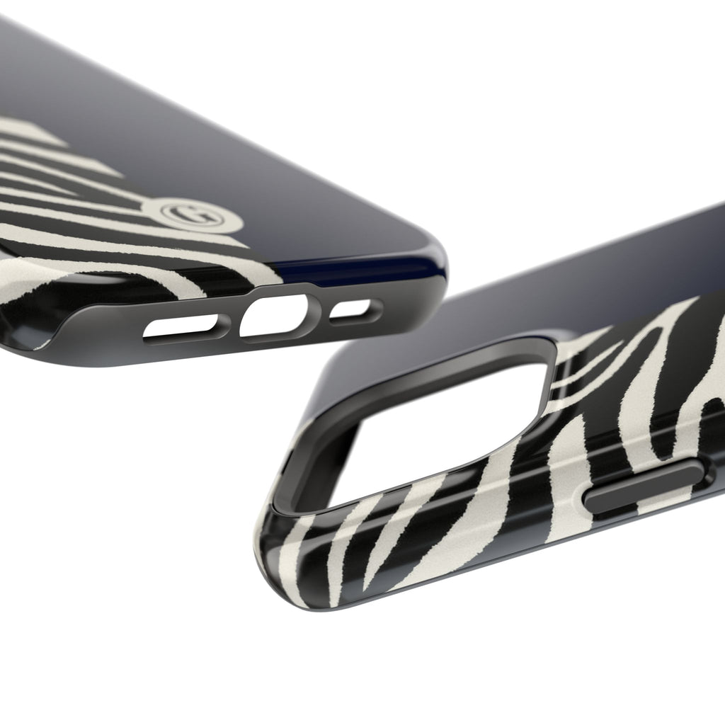 Zebra Print x Navy Blue Phone Case