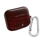 Burgundy Crocodile Print AirPod Case