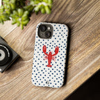 Crawfish on Blue Dots Phone Case