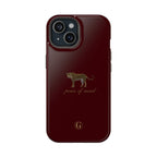 Burgundy 'Peace of Mind' Panther Phone Case