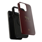 Burgundy 'Peace of Mind' Panther Phone Case