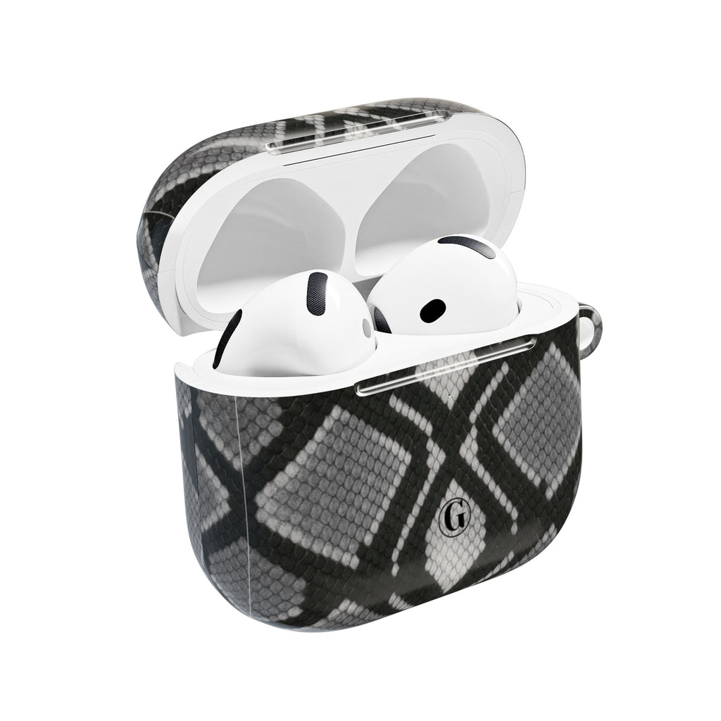 Gray Snakeskin Print AirPod Case