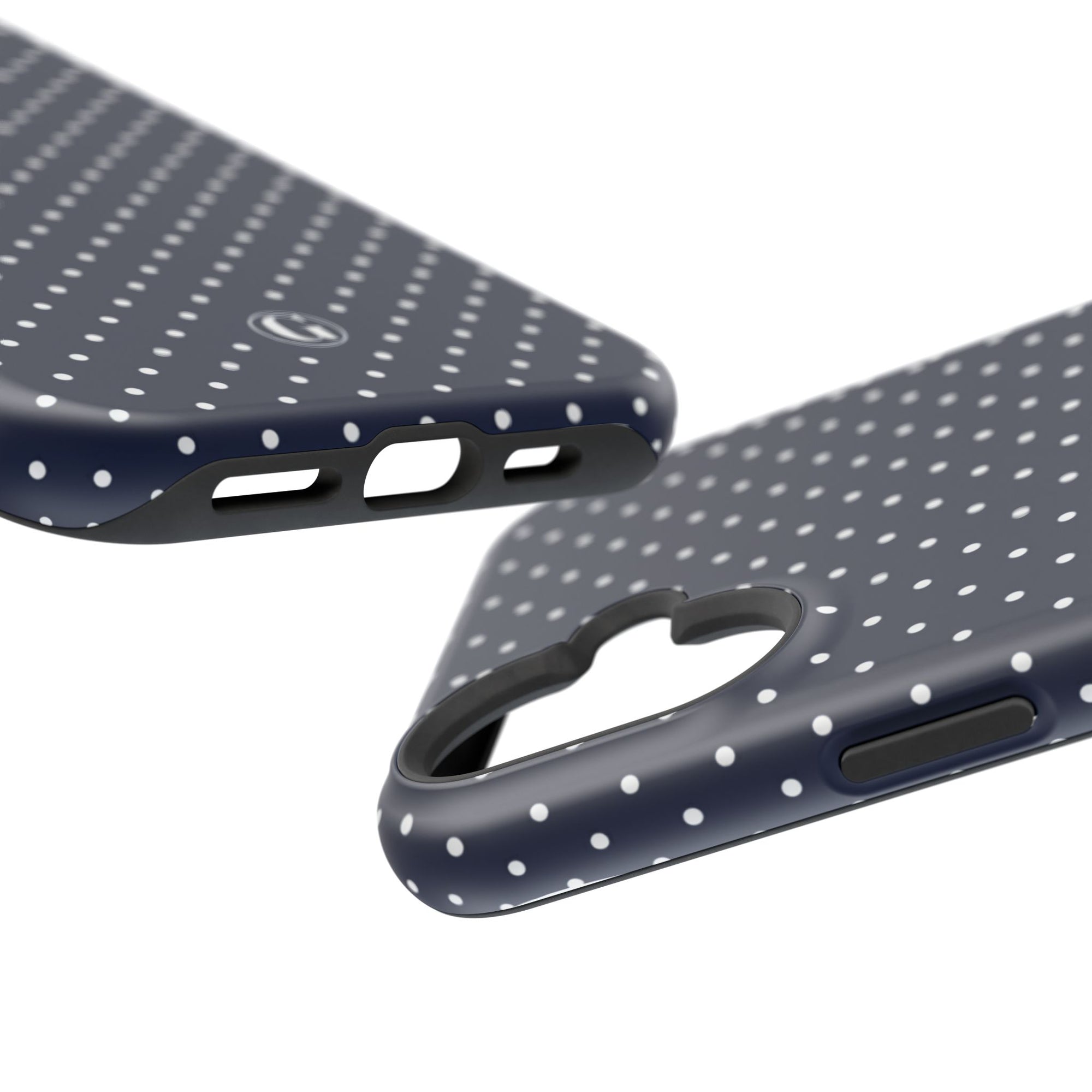 Navy Blue Polka Dots Phone Case