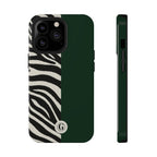 Zebra Print x Emerald Green Phone Case