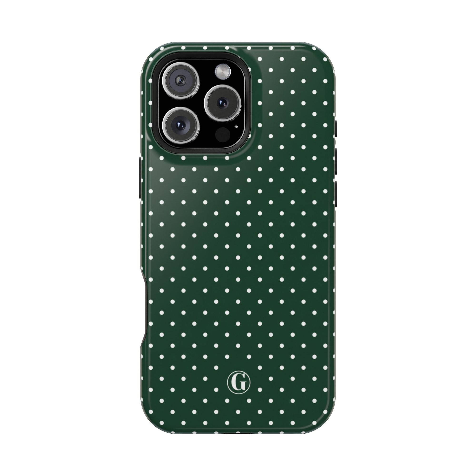 Emerald Green Polka Dots Phone Case