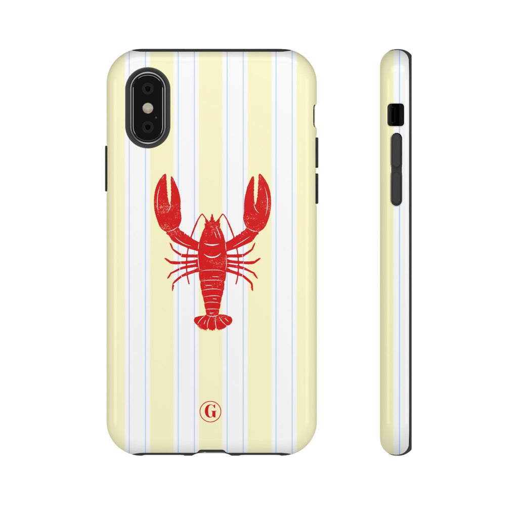 Yellow Stripes & Crawfish Phone Case
