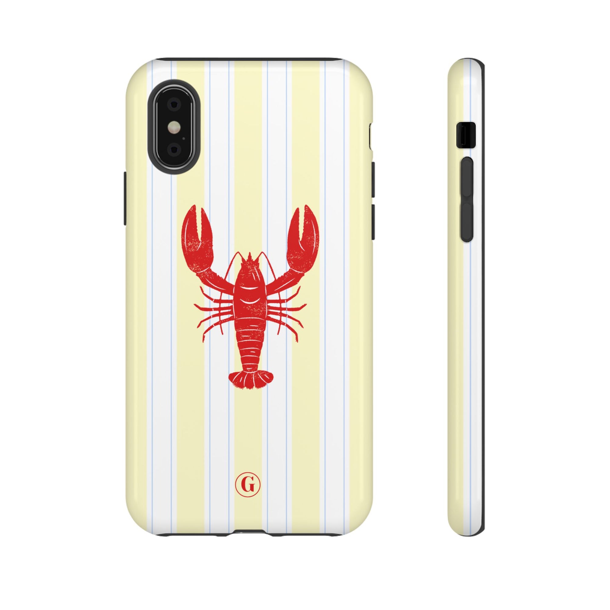 Yellow Stripes & Crawfish Phone Case