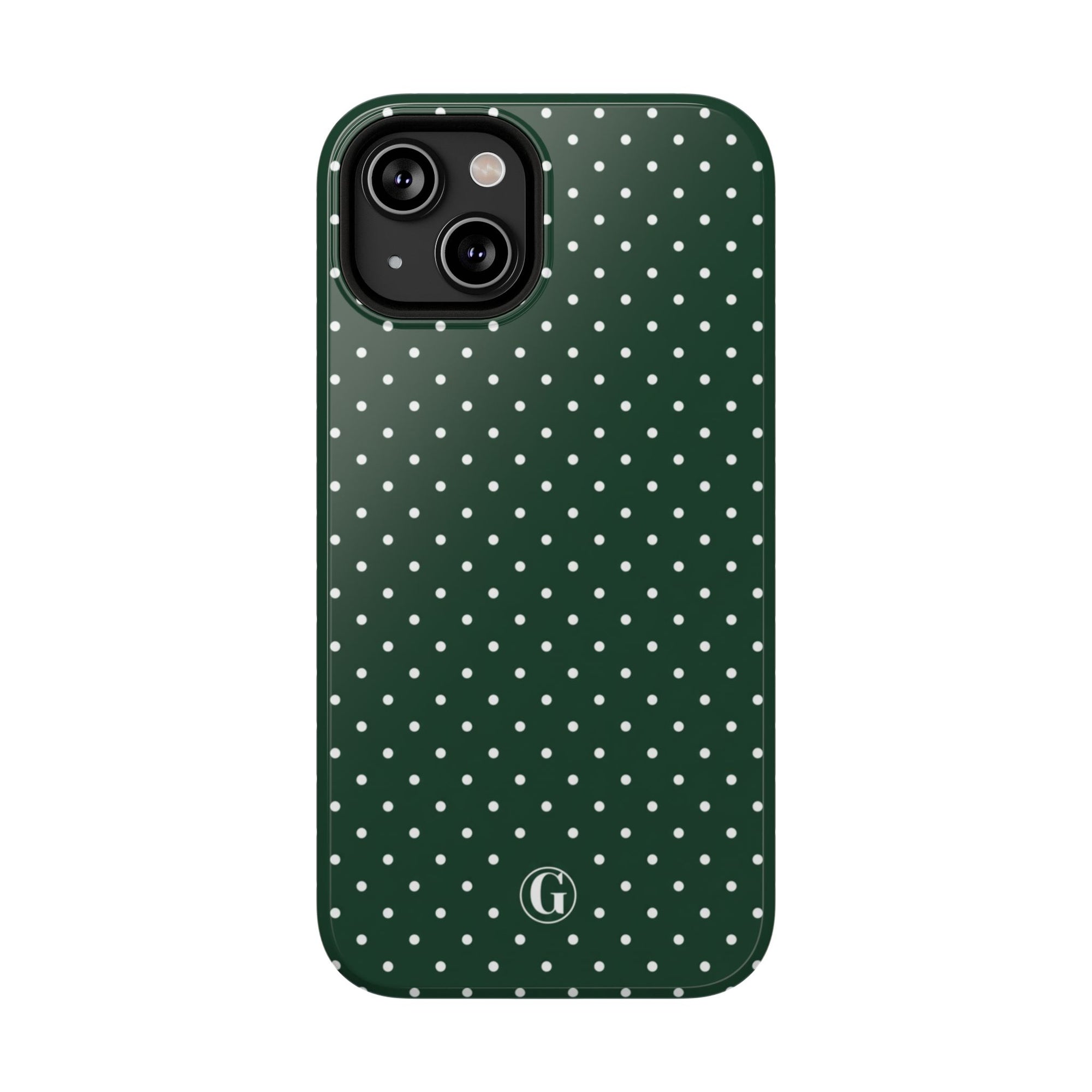 Emerald Green Polka Dots Phone Case