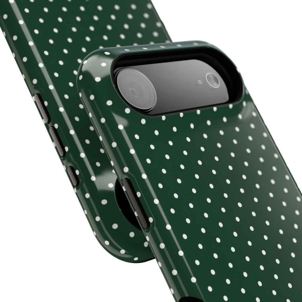 Emerald Green Polka Dots Phone Case