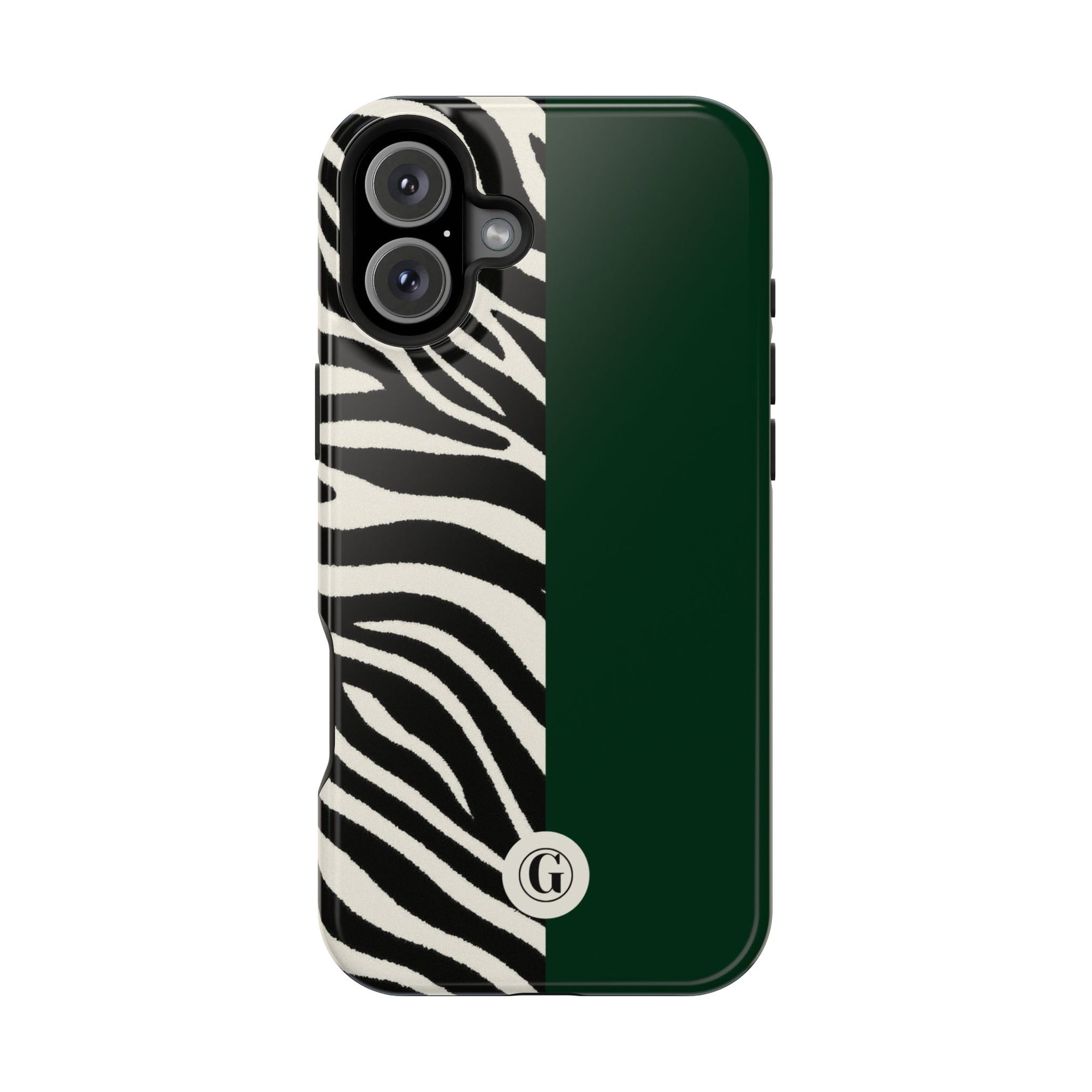 Zebra Print x Emerald Green Phone Case