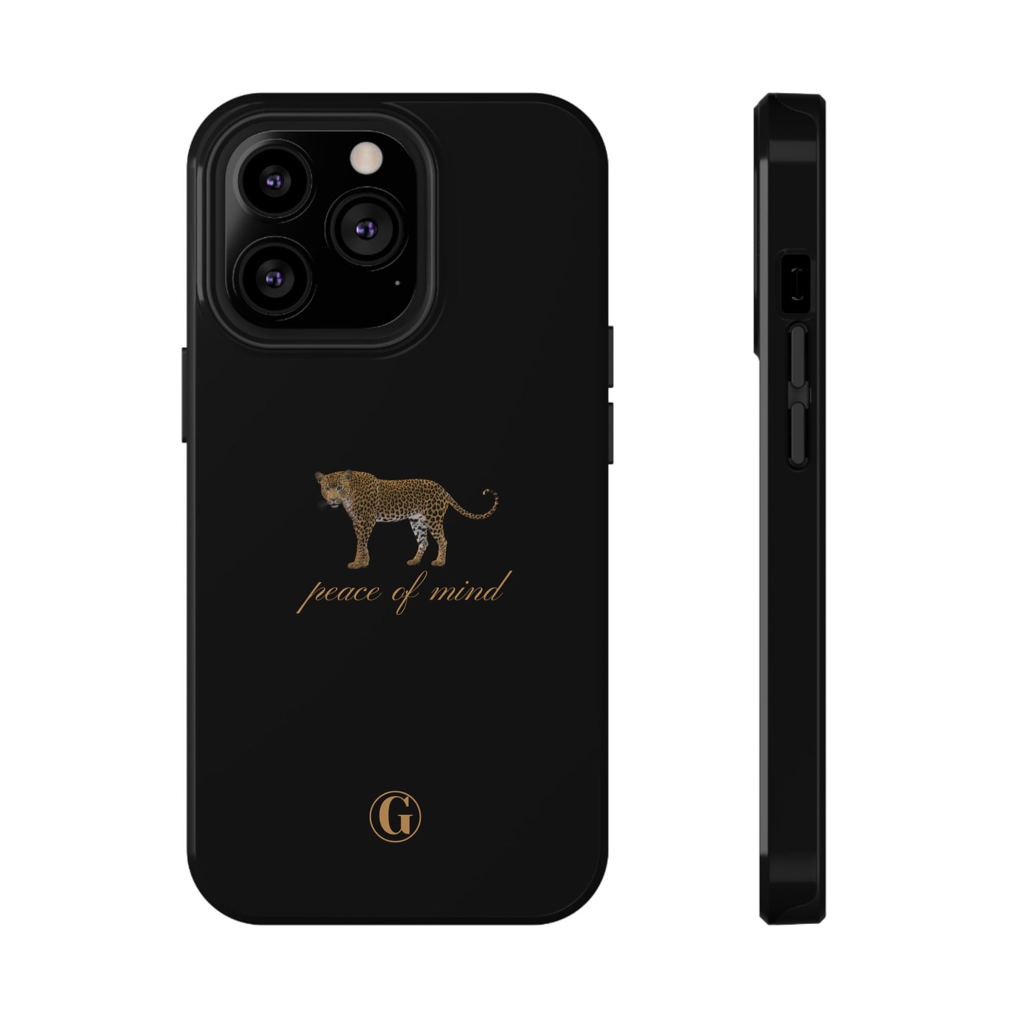 Black 'Peace of Mind' Panther Phone Case