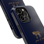 Navy Blue 'Peace of Mind' Panther Phone Case