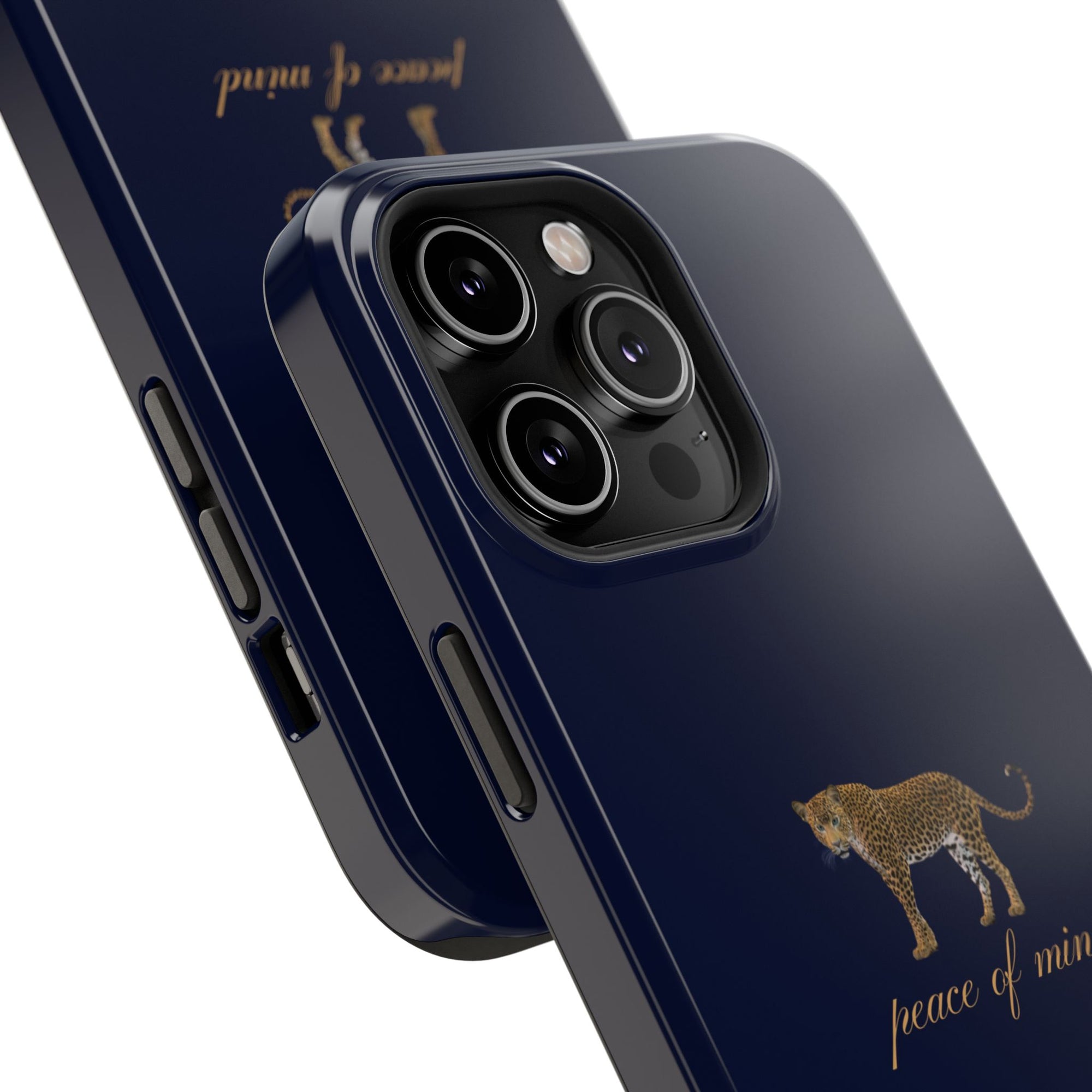 Navy Blue 'Peace of Mind' Panther Phone Case