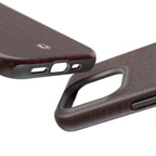 Burgundy Crocodile Print Phone Case