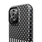 B&W Polka Dots x Stripes Phone Case